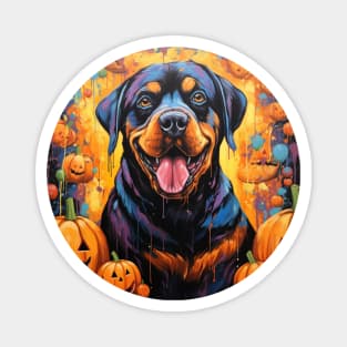 Rottweiler Halloween Magnet